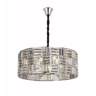 Nicely Chandelier - Silver - Glass E14x8/ D63xW63xH26 cm 